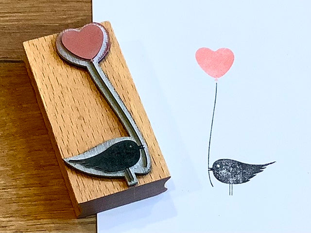Stempel Bordschätze Vogel Herzballon
