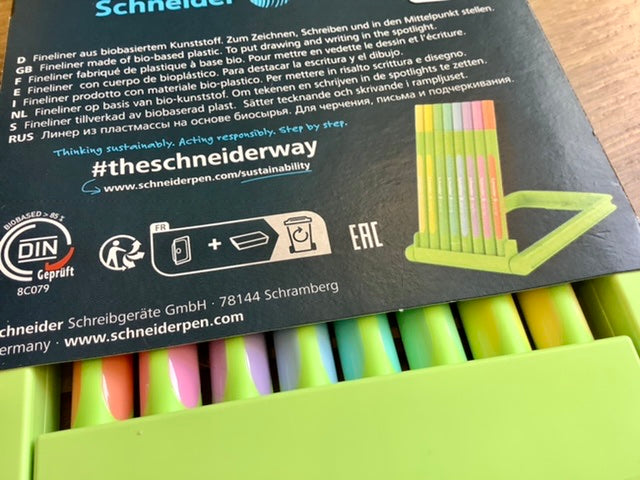 Fineliner Line-up Set pastell 8erSet - Polly Paper - Umweltfreundliche Schreibwaren