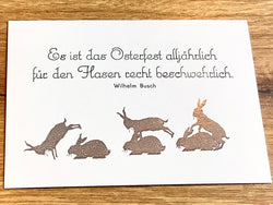Postkarte Osterhasen Busch (gute&böse)
