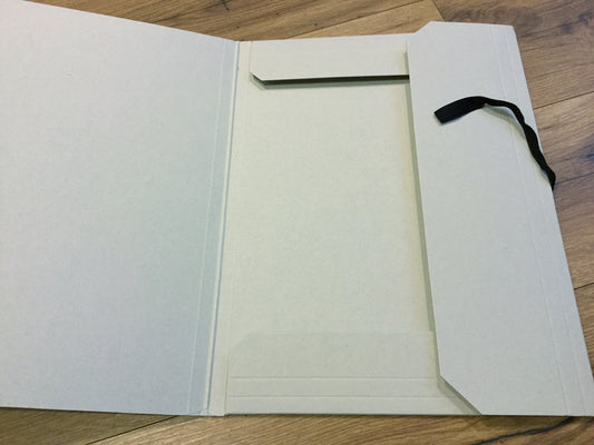 Zeichenmappe A4 "pur" grau mit Band