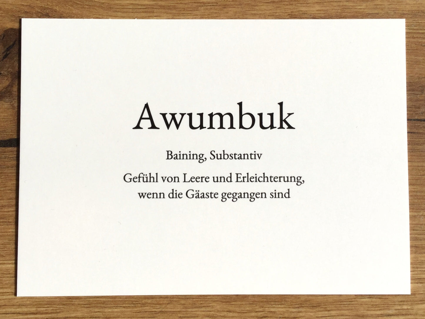 Postkarte Wortschatzkarte daniels cards 2°