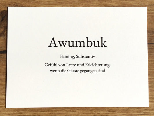 Postkarte Wortschatzkarte daniels cards 2°