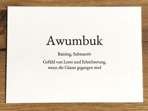 Postkarte Wortschatzkarte daniels cards 2°