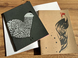 Notizheft A5 Huhn Recyclingleder liniert arbos