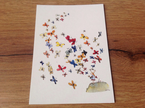 Postkarte Schmetterlinge bunt (Erichsen) - Polly Paper