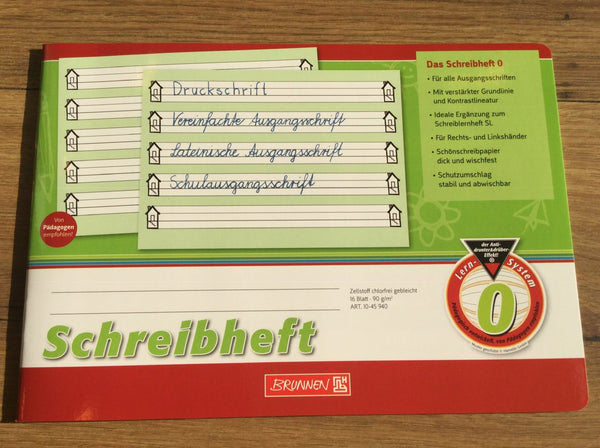 A5-Heft quer Lin. 0 Schreiblernheft Häuschen