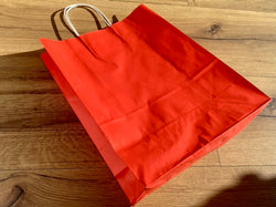 Pack 50 Papier-Tragetaschen rot Kordelgriff 26x35x12cm