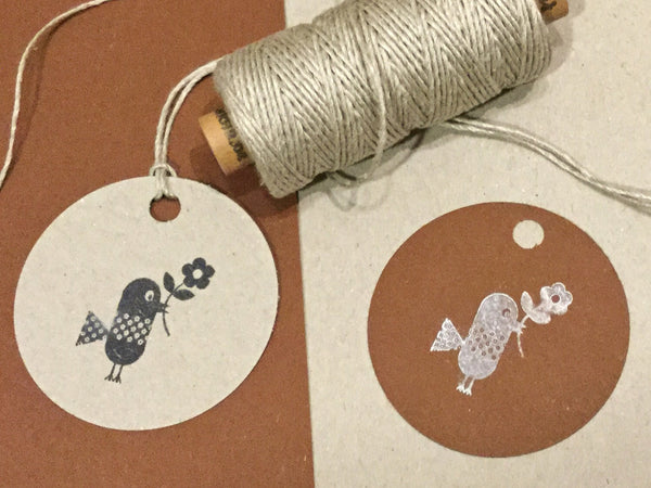 Stempel Vogeldame Kleo 3x3cm (Bordschätze)