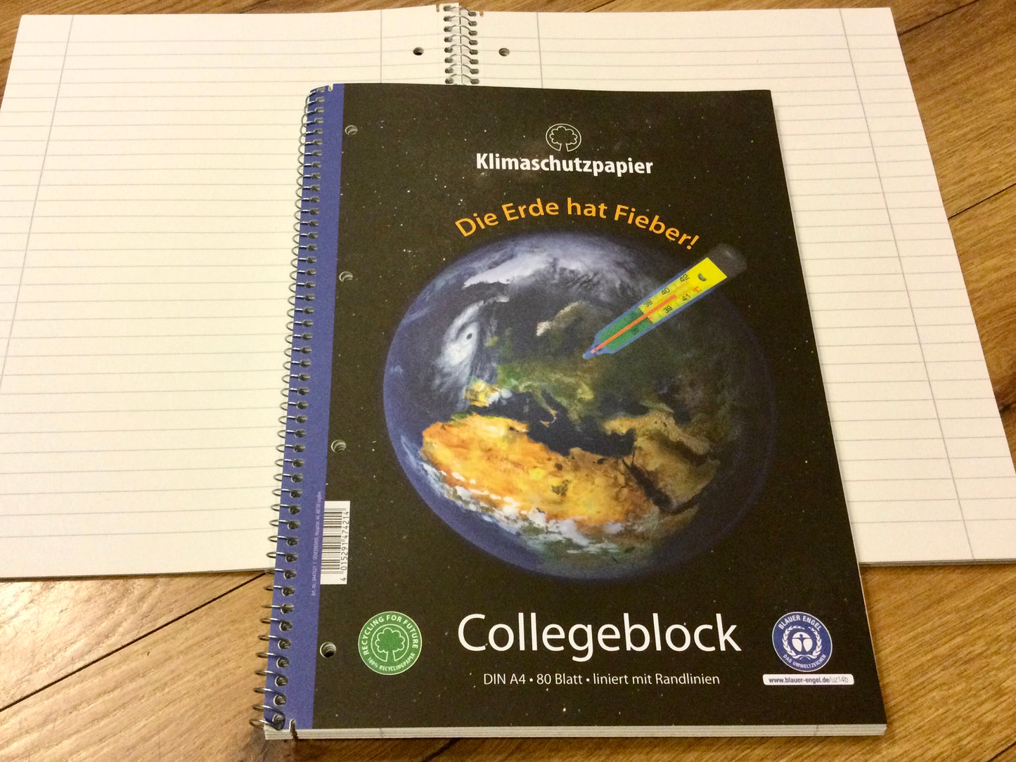 Collegeblock A4 Recyclingpapier liniert