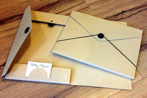 Sammelmappe A4 naturbraun +Stiftschlaufe - Polly Paper