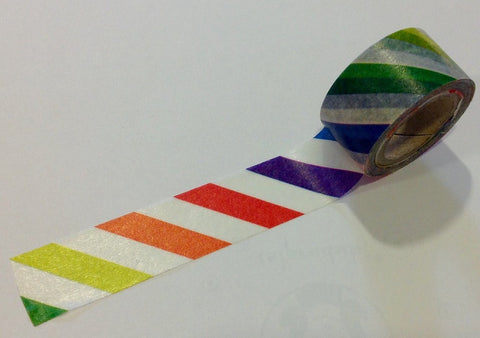 mt tape kids colorful stripe (7m) - Polly Paper