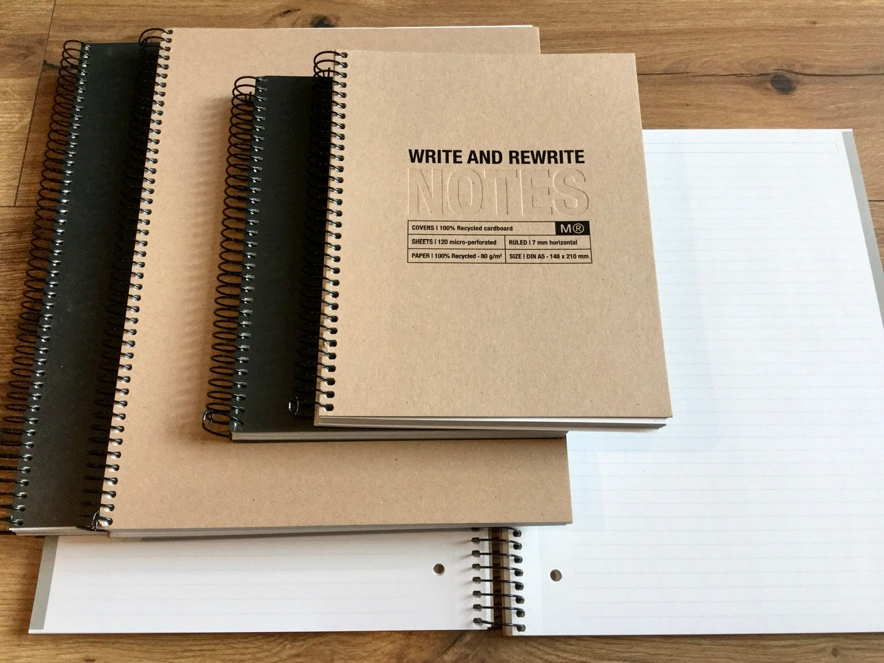 Spiralbuch A5 Recycling 120 Blatt „Notes“°