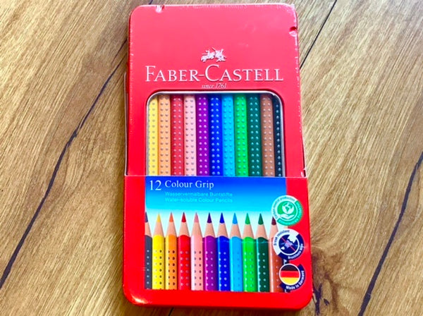 Buntstifte 12 Metalletui wasservermalbar Faber-Castell