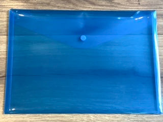 Sammelmappe A4 blau transparent Druckknopf
