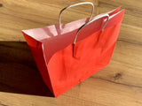 Pack 50 Papier-Tragetaschen rot Kordelgriff 26x35x12cm