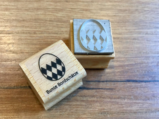 Stempel Osterei Raute 2x2cm (Bunte Bordschätze)