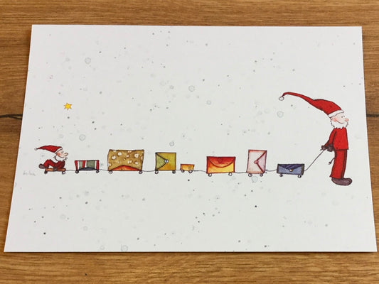 Postkarte Weihnachtsbriefbahn (Erichsen)