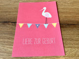 Postkarte Liebe zur Geburt (papier ahoi)°