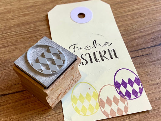 Stempel Osterei Raute 2x2cm (Bunte Bordschätze)