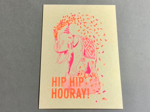 Postkarte Hip Hip Hooray!