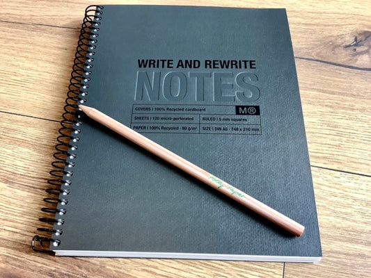 Spiralbuch A5 Recycling 120 Blatt „Notes“°