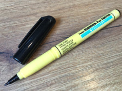 Textilmarker schwarz Pentel green