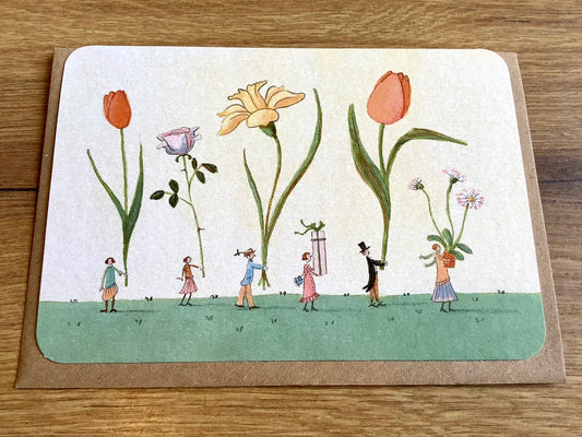 Briefkarte Blumen Geschenke (Gutrath) - Polly Paper - Umweltfreundliche Schreibwaren