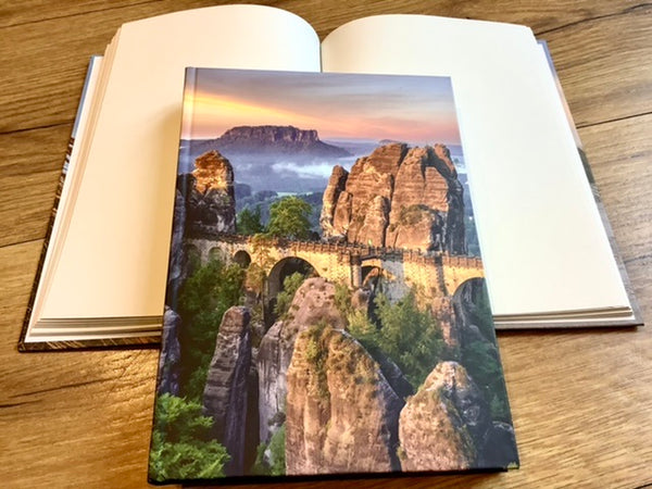 Hardcover A5 Basteibrücke blanko 100g/m²
