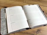 Taschenbegleiter BS_20 Leder M Roterfaden +Gratiskalender 2025
