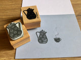 Stempel geblümte Teekanne 2 (Cats on appletrees)