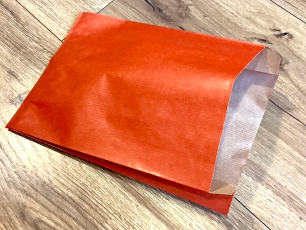 Faltenbeutel rot 21x15cm Geschenktüte