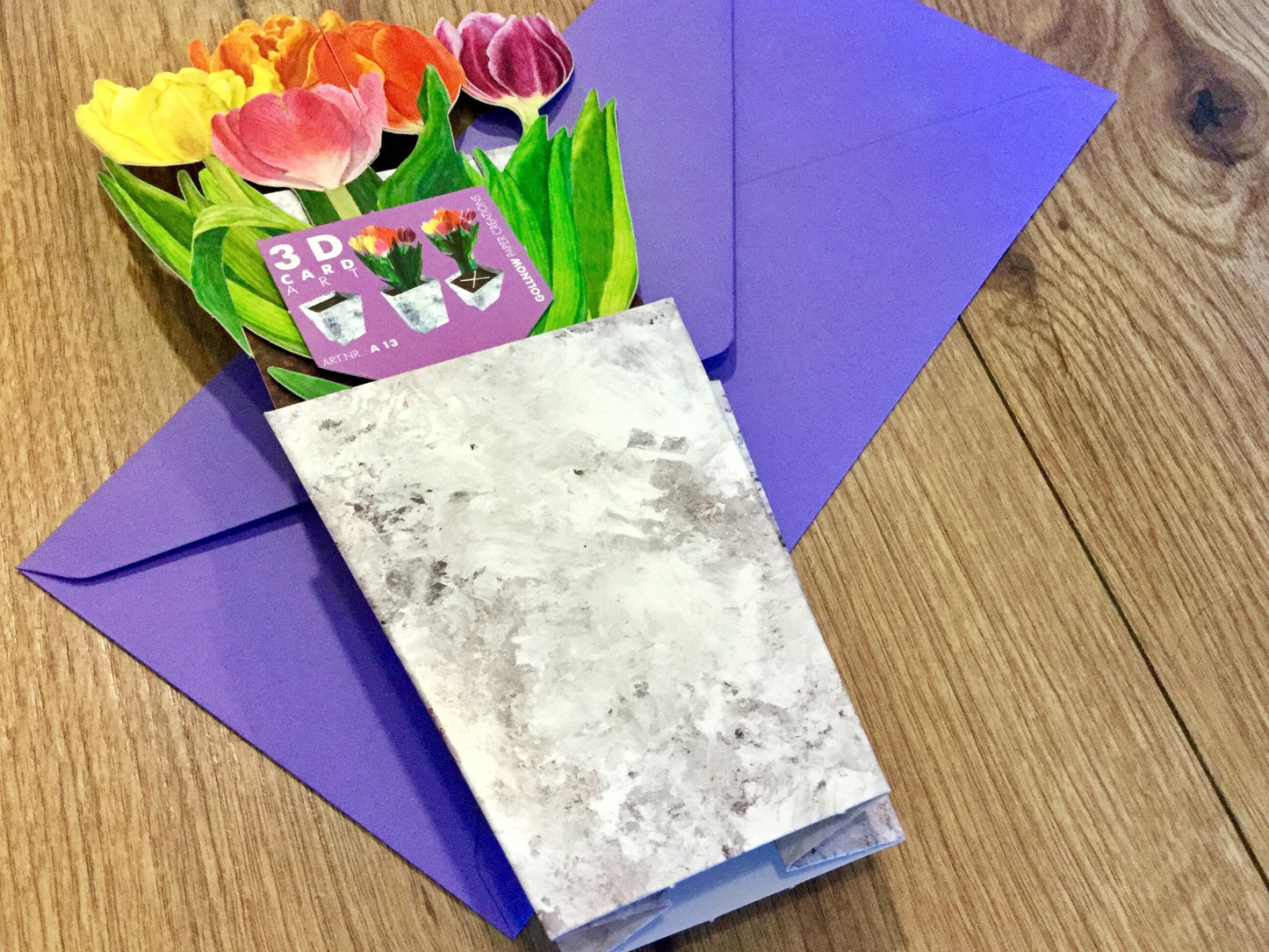 3D-Karte Tulpen bunt (Gollnow)