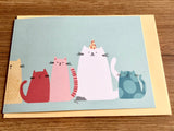 Briefkarte Cats Purrfect Party (Bow&Humming.)