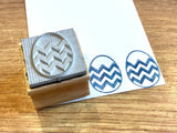 Stempel Osterei Chevron 2x2cm (Bunte Bordschätze)