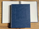 Spiral-Notizbuch 12x15 blanko blau 100g/m²