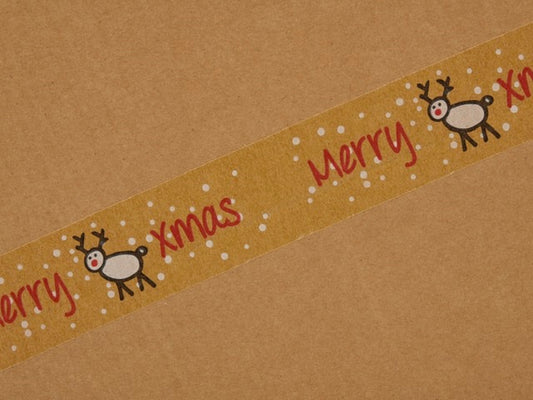 Papierklebeband X-Mas braun 50m