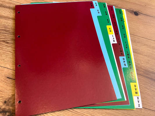 Register Karton A-Z 10-teilig RC