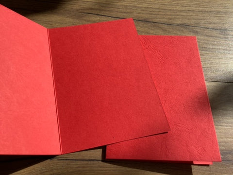 Doppelkarte A6 rot (Blanko-Klappkarten) drp°