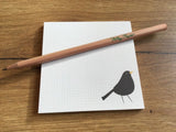 Notizblock Amsel 10x10cm (snw?)