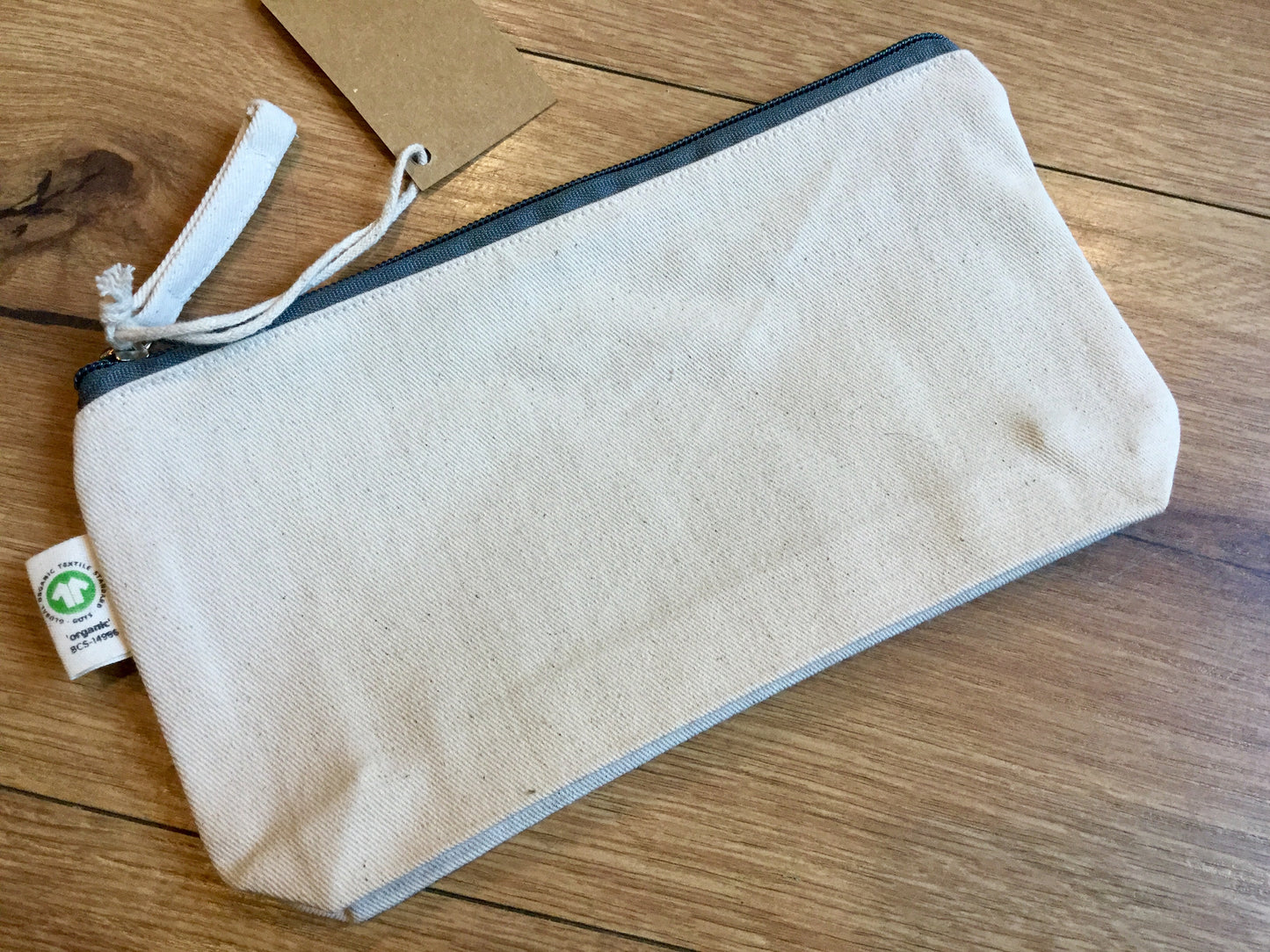Federtasche Bio-Baumwolle naturweiß fair