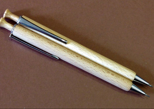 Druckbleistift 0,7mm FSC Buchenholz mit Metallclip