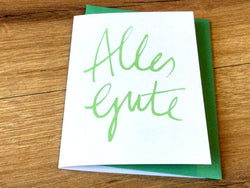 Briefkarte "Alles Gute" grün (Jordan / Kettcards)