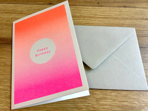 Briefkarte Happy Birthday Verlauf (togethery)