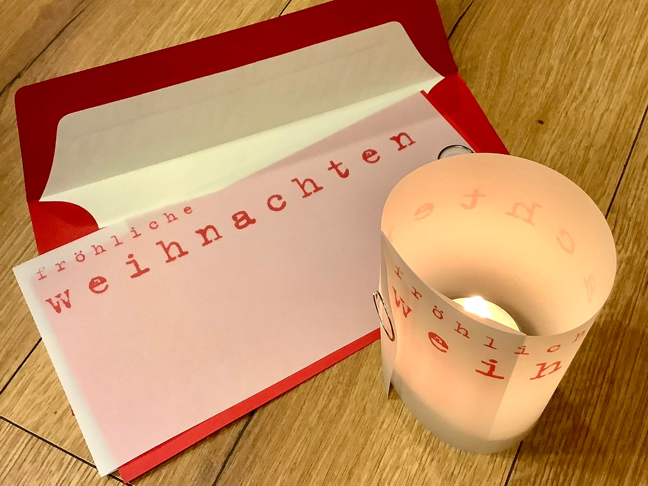 Weihnachtskarte Teelicht-Hülle (Marschall/Kettcards)