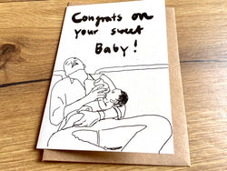 Briefkarte Congrats On Your Sweet Baby
