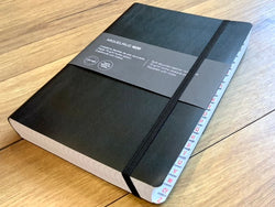 Registerbuch A6 200 Blatt schwarz kariert
