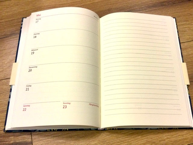 Wochenkalender B6 Stoff 1W/1S 12x16 2026 Kaspar Hauser