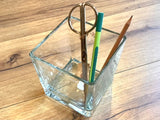 Glasbecher eckig 12cm