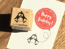 Stempel Pinguin Ole springt (Cats on appletrees)