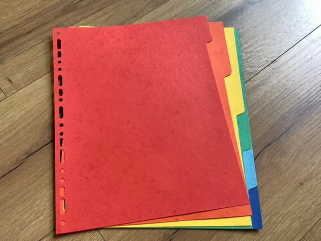 Register A4+ maxi bunt Recycling-Karton°